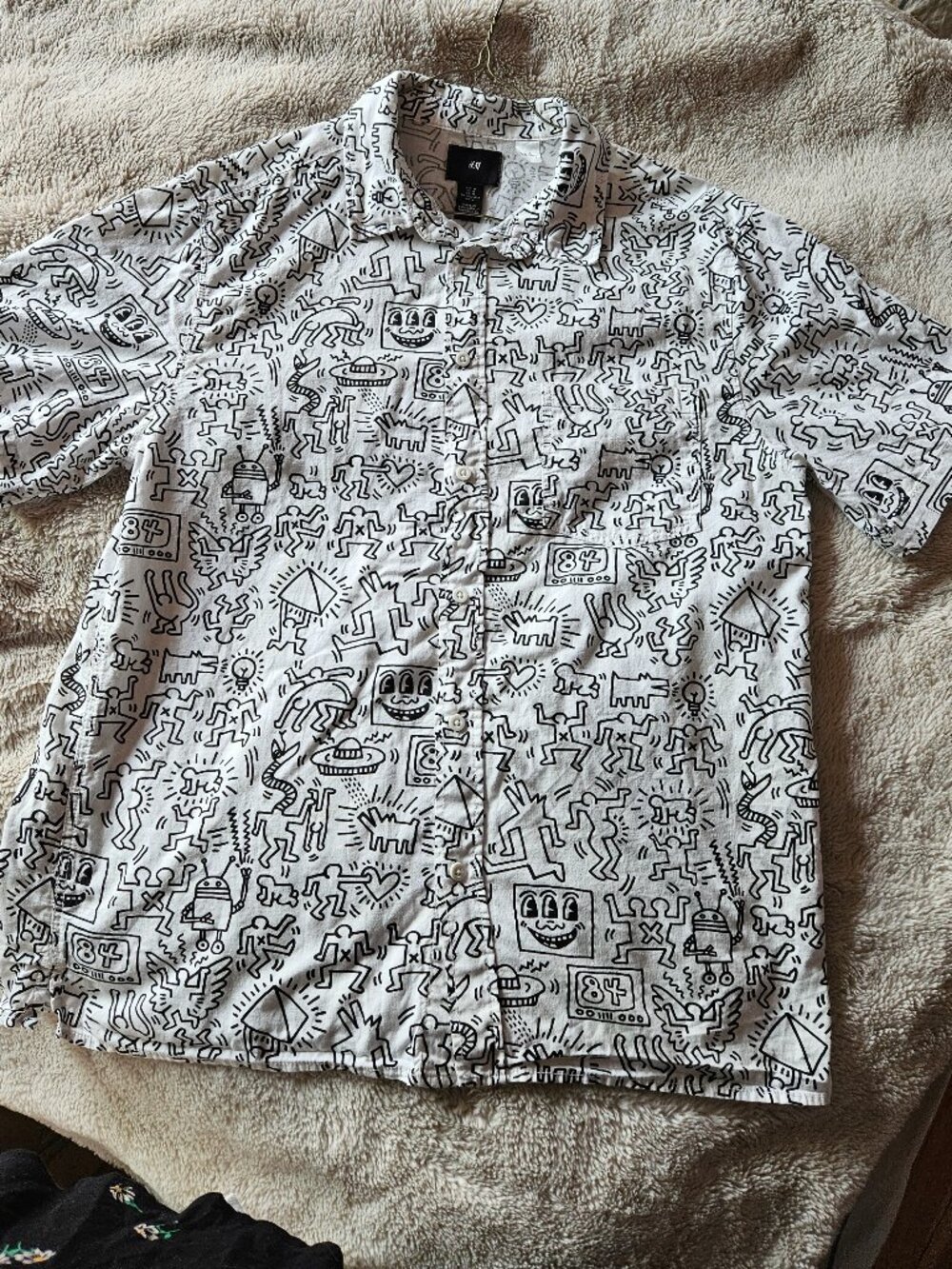 Keith Haring X H&M Men's medium button up shirt